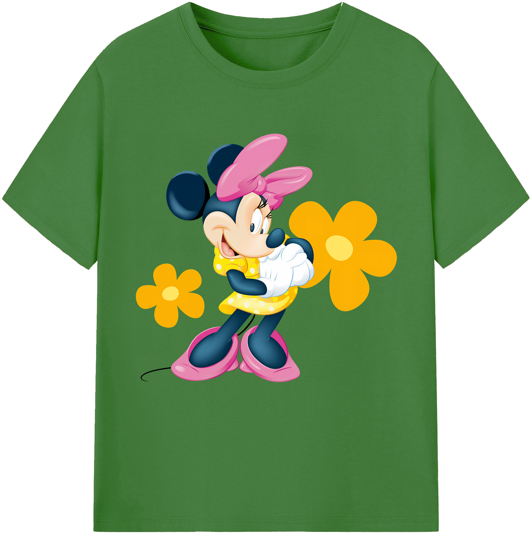 （画像用） ミッキーマウス Mickey Mouse レディースカジュアルプリントTシャツ（綿100％）